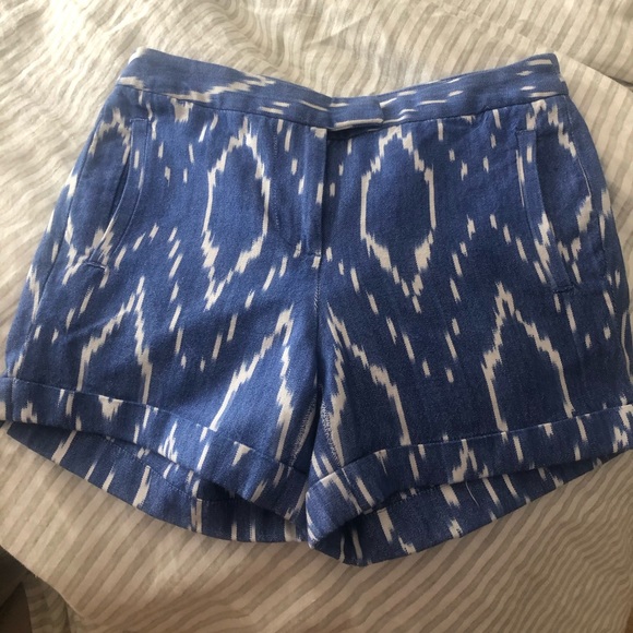 J Crew Size 00 Ikat Shorts - Picture 2 of 6